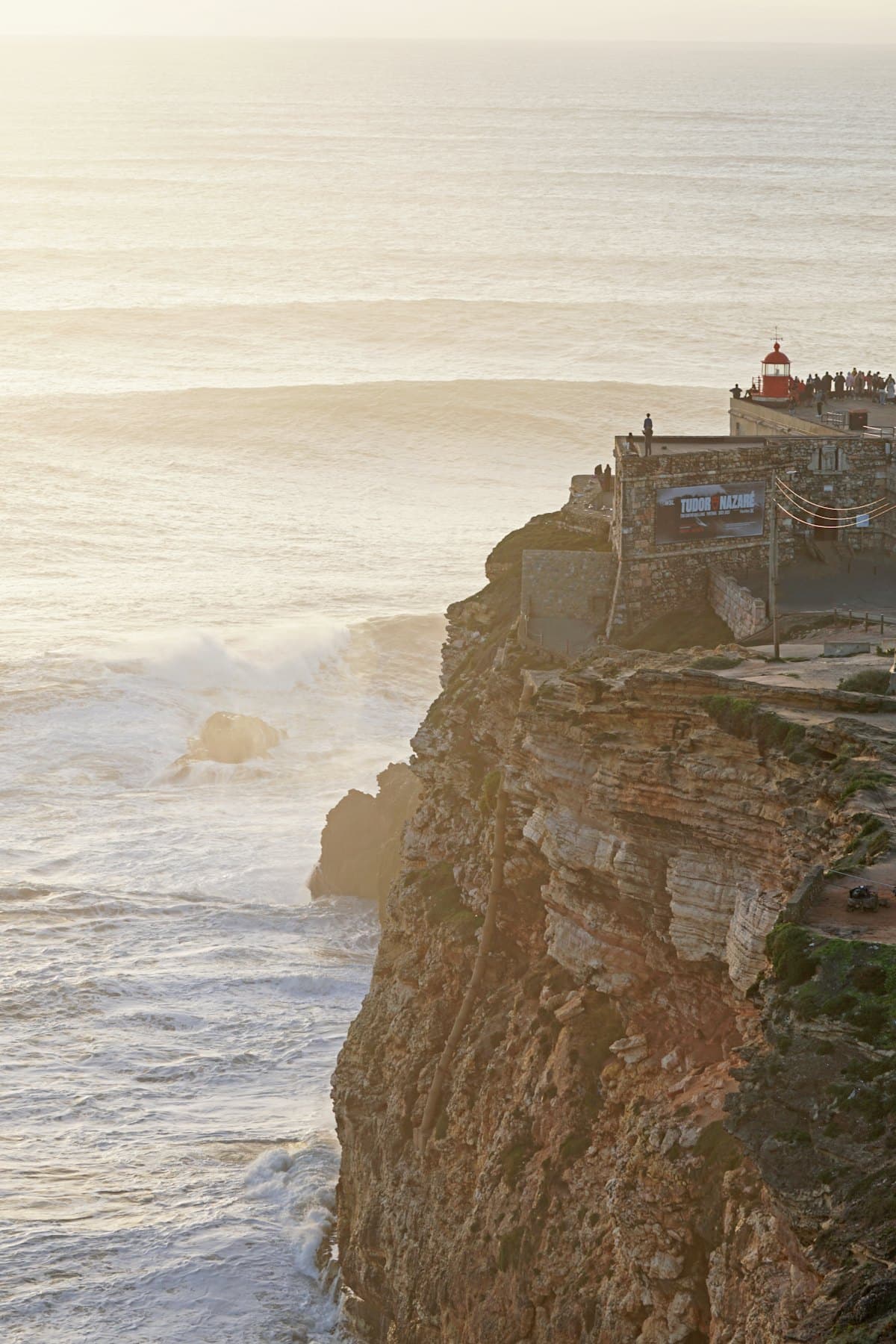Nazaré lighthouse above the Atlantic